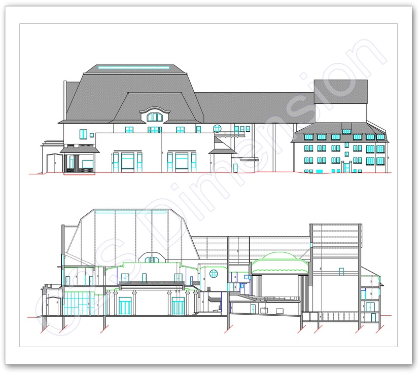 C2S Dimension - Relevés, numérisation, dessin de plans autocad : façade et coupe